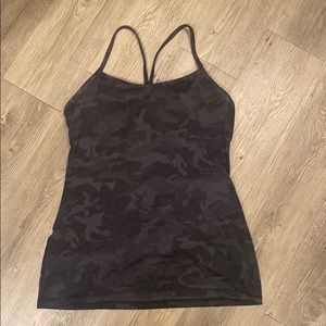 Lululemon Flow Y Tank, size 10 camo